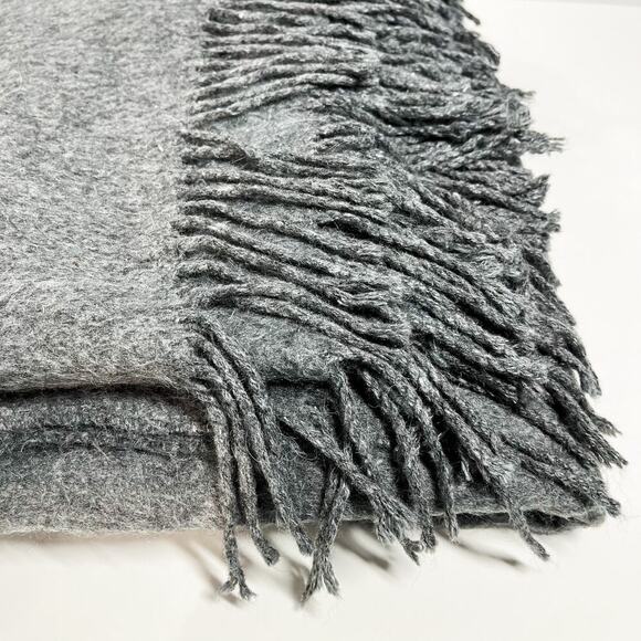 Peruvian Alpaca Acrylic Blend Warique Hand Made Fringed Throw Blanket 68”x58” - Picture 5 of 5
